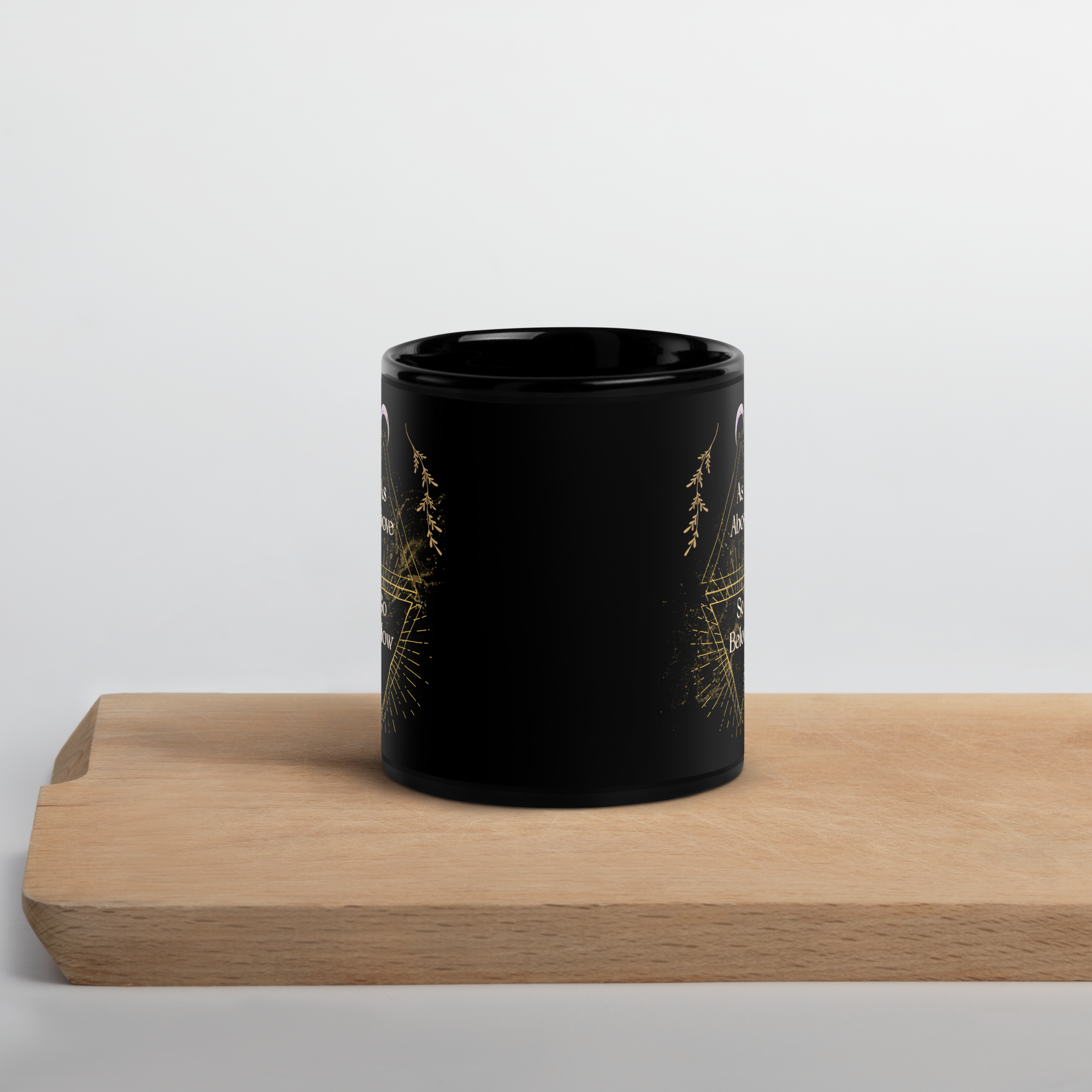 As Above So Below Black Mug