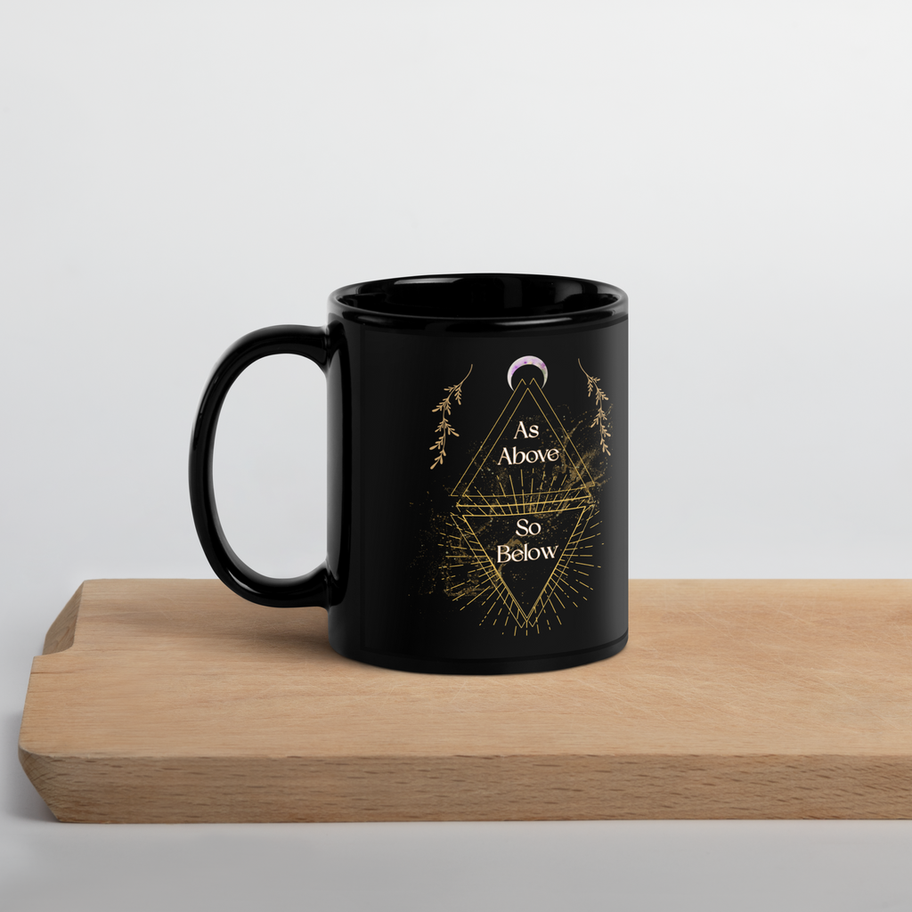 As Above So Below Black Mug