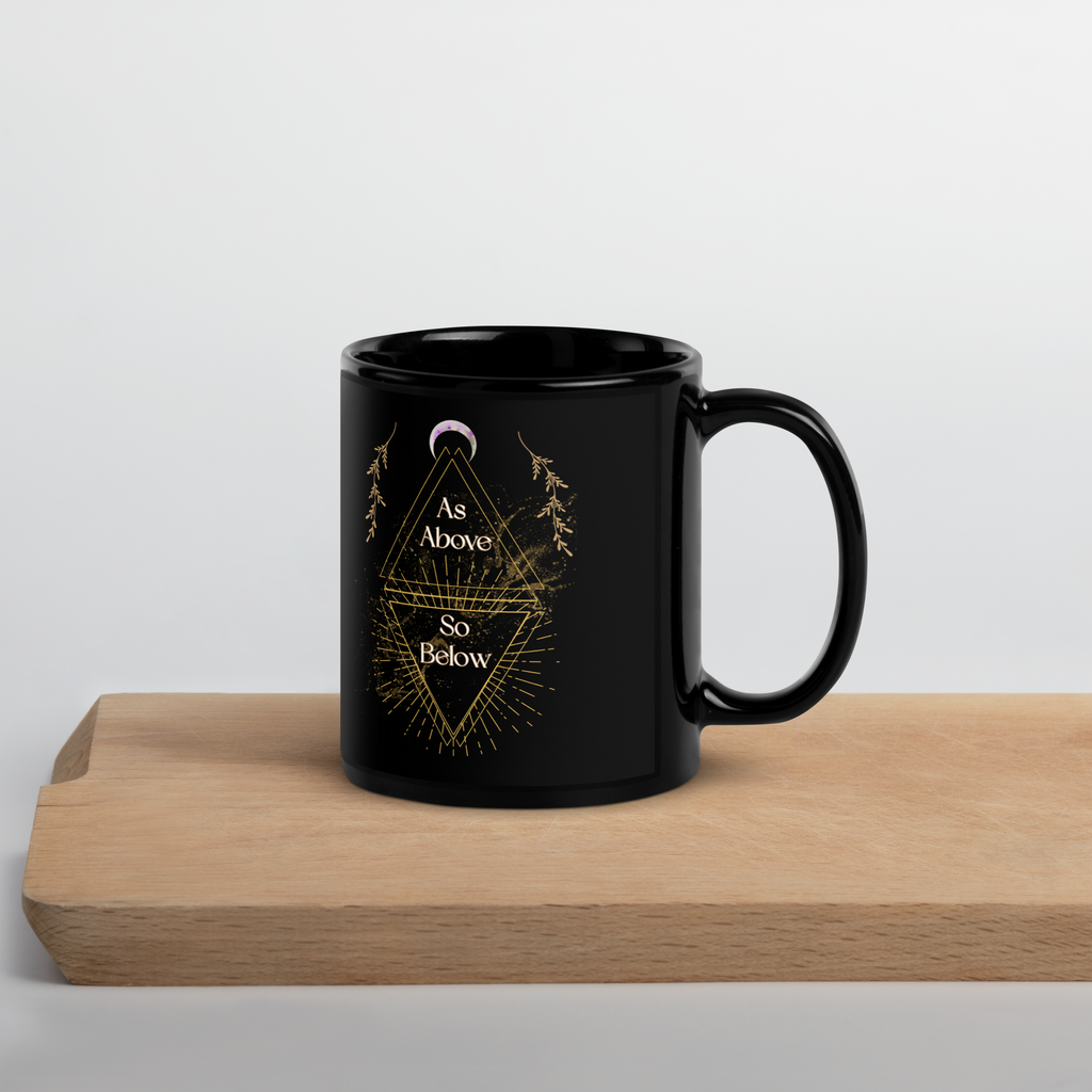 As Above So Below Black Mug