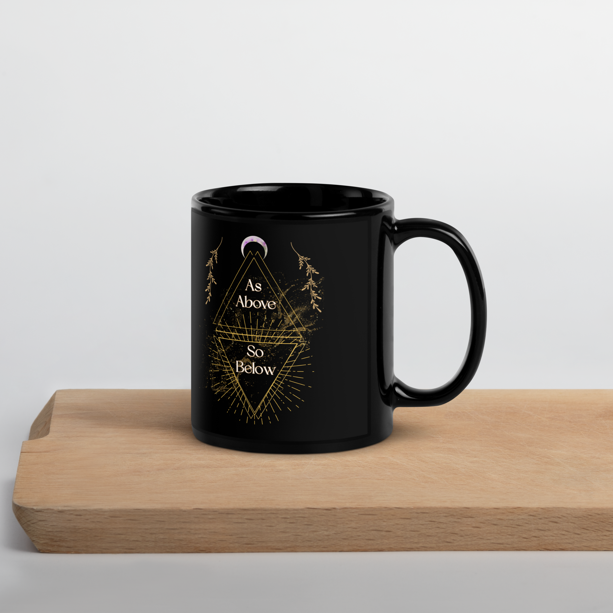 As Above So Below Black Mug