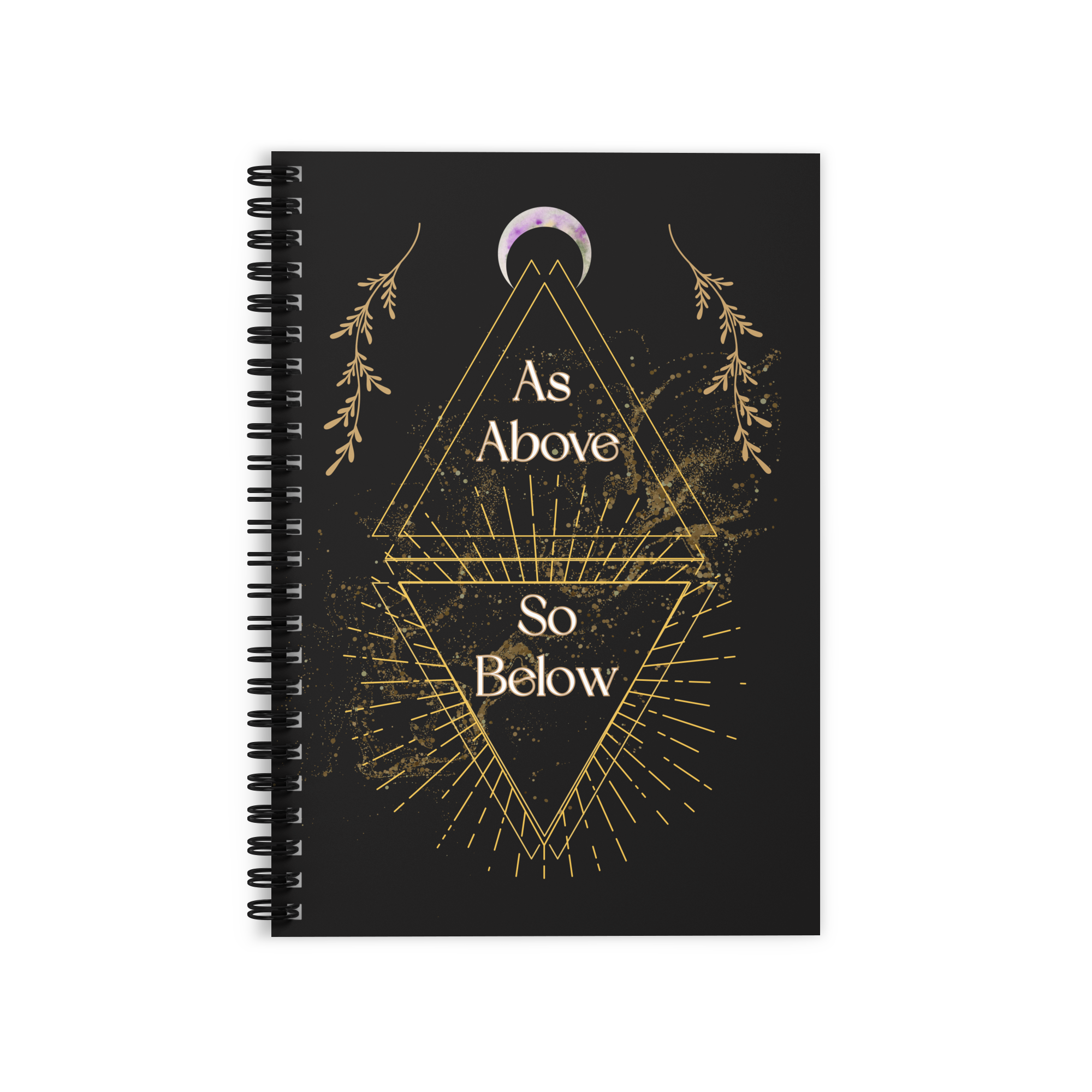 As Above So Below Lined Spiral Notebook